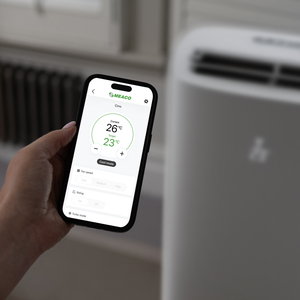Meaco Cirro+™ 16000 BTU Climatiseur mobile intelligent ultra-silencieux à onduleur