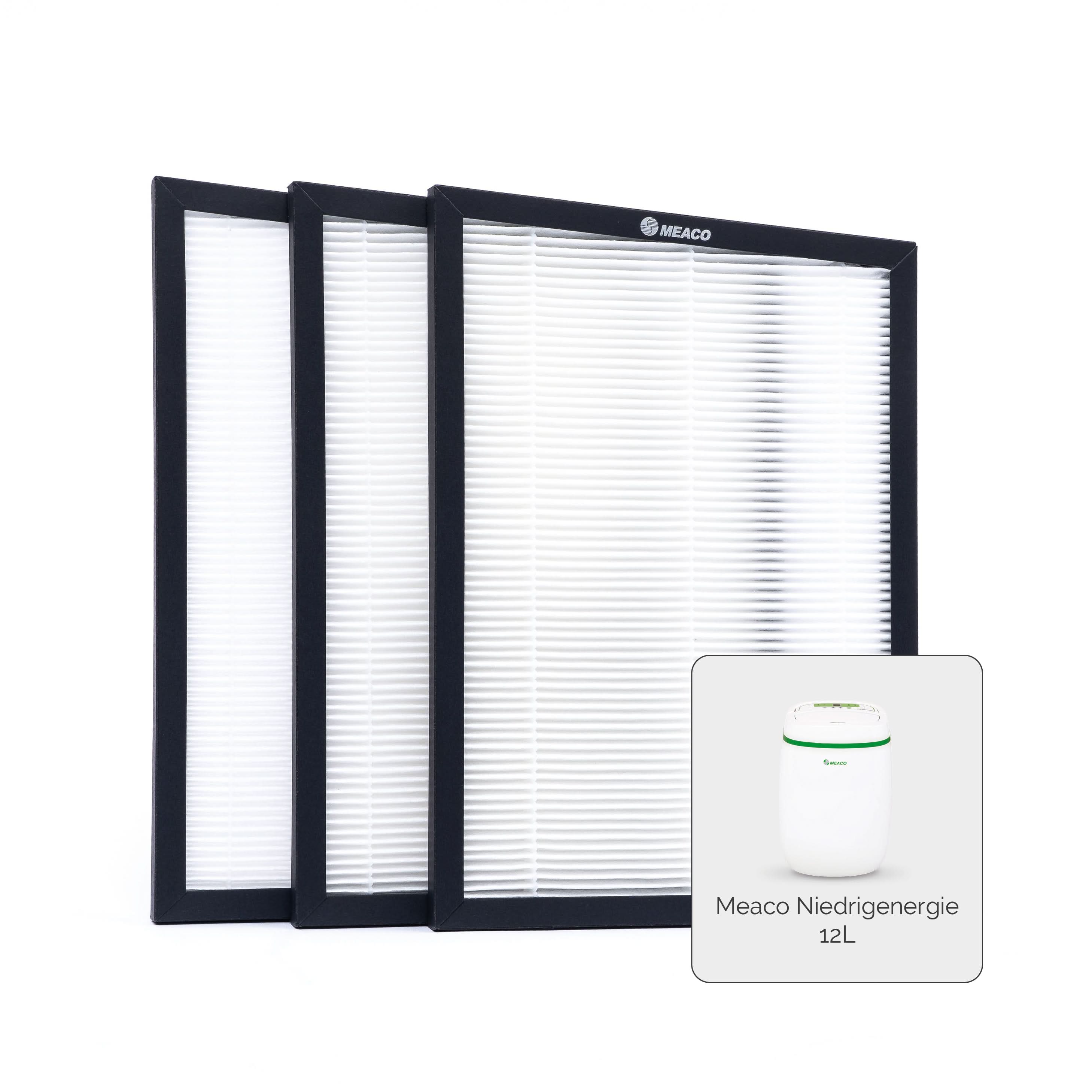 Meaco 12L Niedrigenergie-Luftentfeuchter HEPA-Filterpaket